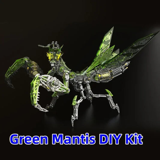 Mechanical Mantis Metal Model Kits DIY Punk Mantis Stainless Steel Insects Assembly 3D Puzzles Toy for Adults Kids - 1000+PCS